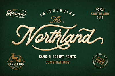 The Northland Combinations font duo paired font sans script