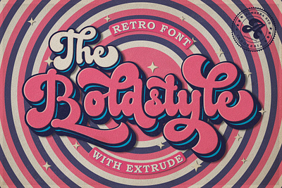 The Boldstyle | Retro Script bold script extrude font funny layered font