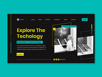 Landing Page Template Technology branding design device digital future graphic design hi tech illustration landing page tech technology ui ux web design