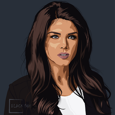 Marie Avgeropoulos actress adobe illustrator illustration marie avgeropoulos octavia oktaviablake portfolio portrait poster the100 vector vectorart