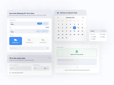 UI Components calendar clean components project ui ux web web forms webdesign