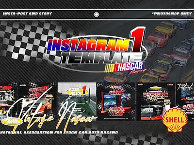 Vintage Nascar 80s asset brand instagram product design retro social media twitter vintage