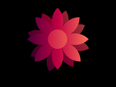 Lotus gradients graphic design lotus orange pink red