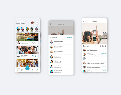 Social media app app design portfolio social media ui ux ux ui