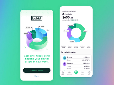 Paloma x Bakkt app design fintech mobile ui ux