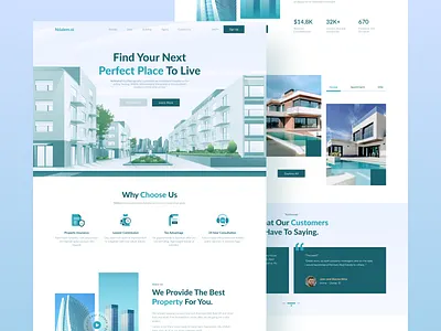 Ndalem.oi - Real Estate Landing Page Website agency apartment architecture building design hero hero illustration home house illustration landingpage properties realestate residence ui uiux web web design website