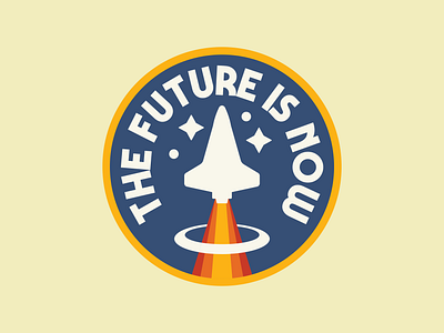 The Future badge patch retro retro space space space badge vintage