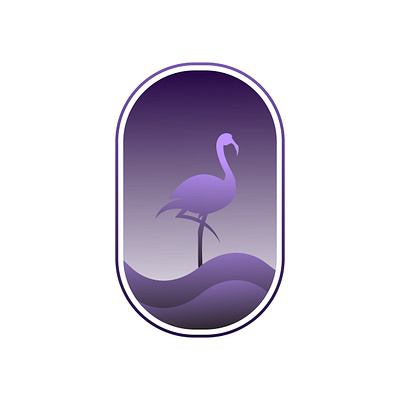 Flamingo gradient logo illustration beauty branding design flamingo gradient icon illustration logo purple vector