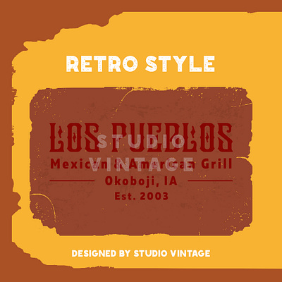 CUSTOM LOGO RETRO design illustration retro vector vintage logo