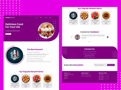 Catalyst Desserts - Landing Page app branding challenge dailyui dailyuichallenge design desserts food food app food website landing page landing page food ui ux website