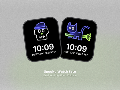 Boo - Spooky Watch Face apple watch boo cat halloween illustration skull spooky watchface watchos weather mini