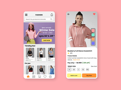 Fashion App Ui dailyui design figma graphic design ui uiux ux