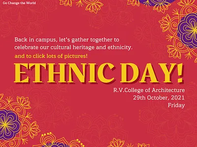 Ethnic day 2021 poster branding bright customised design fest graphic design logo poster typography