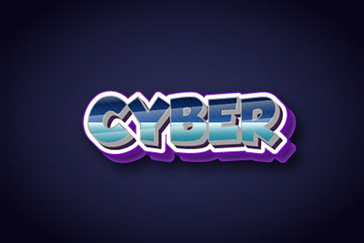 cyber concept 3d text effect animation app art branding clean design flat graphic graphic design icon illustration illustrator logo minimal typography ui ux vector web website