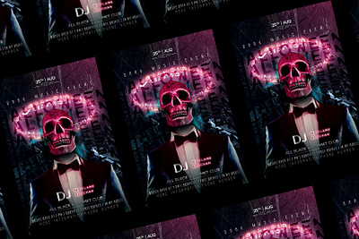 Halloween Club Flyer 3d branding flyer graphic design halloween halloween poster poster template
