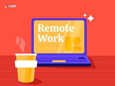 Remote Work 3d animation branding brucira collaboration comment design developer graphic design illustration innovation landing logo motion graphics office productivity red ui ui review website