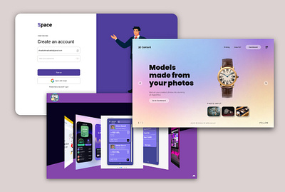 Web Template design ui ux vector website