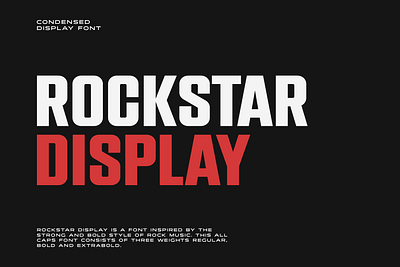 Rockstar Display Font bold branding display event font inspiration logo modern music poster sport typeface typogaphy ui