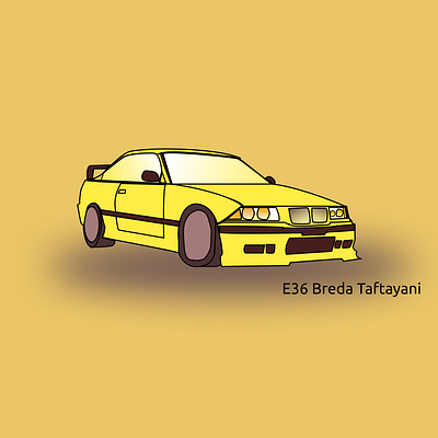 inspiration from bmw e36 design icon illustration