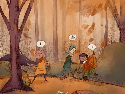 Autumn pumpkin animals autumn book illustration character characterdesign children book forest illustration kidillustration october pumpkin