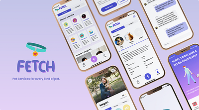 Fetch: Pet Care Services App app graphic design logo ui ux