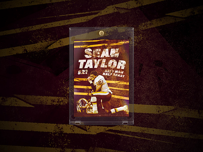 Sean Taylor | Football Card Design 21 animated animation concept design football football card football design football team mockup nfl photoshop product design redskins sean taylor sports sports art sports card sports design washington