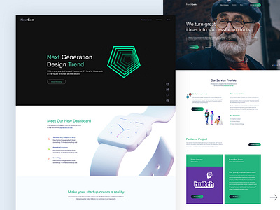 Agency - Landing Page business landing page creative design free psd landing page psd ui ui design web template website