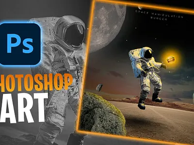 Space Manipulation a k m elias sunny akmeliasunny astronaut astronaut banner manipulation banner design food banner graphic design manipulation space banner space manipulation template