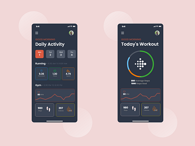 Workout Tracker Design adobe xd dailyui design ui ui design ux vector