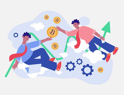 Cryptocurrency purchasing concept illustration 2d character cryptocurrency design flat graphic design illustration vector