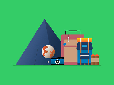 Adventurers adventurers art camping digital illustration graphic design green illustration travel