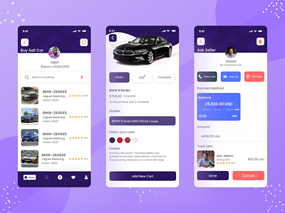 Car Mobile App Exploration app app design brand car car app cards cars clean detail product ecommerce ios mobile mobile ui online store product redesign rental app series store ux