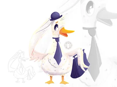 Mr Duck 🦆 art character design children illustration design illustration illustrator kid art kids game procreate raster illustration