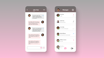 A Mobile Chat Interface design ui ux