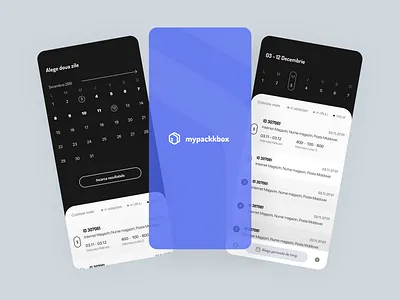 My pack box app app blackwhite box calendar design ios list minimal mobile pack