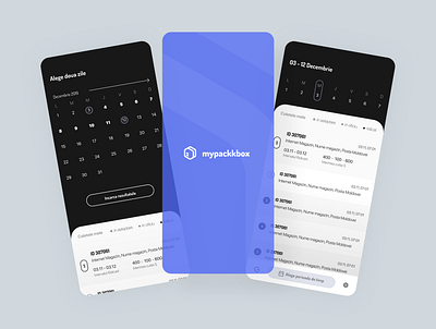 My pack box app app blackwhite box calendar design ios list minimal mobile pack