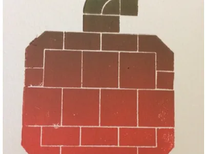 Relief printed lego letterpress prints on paper design handmade letterpress provisionalpress pumpkin reliefprint