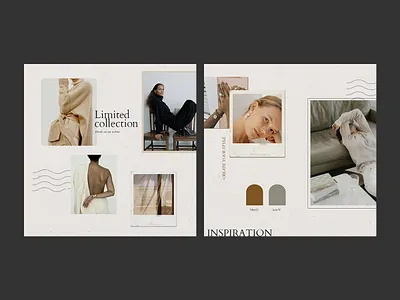 Moodboard Instagram post branding design digital fashion graphic instagram moodboard polaroid ui vintage