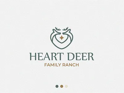 Heart Deer aesthetic animal branding deer deer logo design graphic design heart deer illustration logo logo design minimal natural ranch vector wild