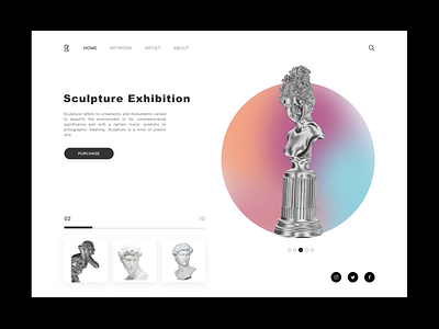 Sculpture Exhibition sketch ui