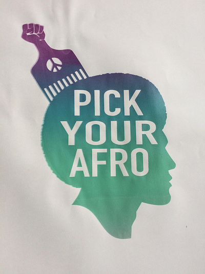 Pick your fro screenprint africanamerican blackartists graphicdesign illustration screenprint