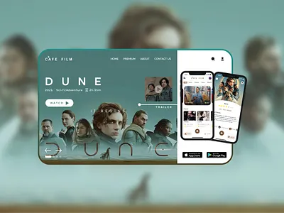 CAFE FILM - Streaming Platform design designer landing page movie movie app movie website streaming platform ui ui design uiux website ux ux design website design