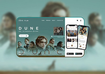 CAFE FILM - Streaming Platform design designer landing page movie movie app movie website streaming platform ui ui design uiux website ux ux design website design