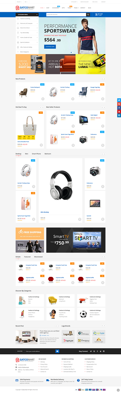 Gatcomart - Electronics Furniture Store HTML Template digital electronics web template electronics html template furniture store html template home decor html template interior design web template office furniture html template online store html template shopping store html template