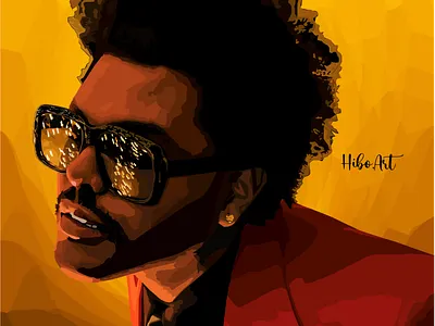 the weeknd vector portrait by hiboart adobe art artwork design digital digitaldrawing graphic design illustration logo ui