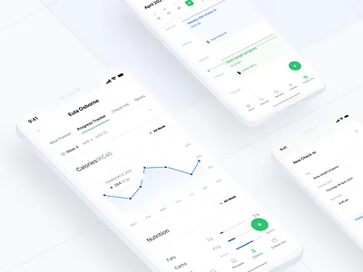 Meal Planner — Check-ins Mobile Responsive View app calendar calendar app clean daily ui dashboard date picker design diet app ios meal meal planner minimal mobile recipe app tasks web web app