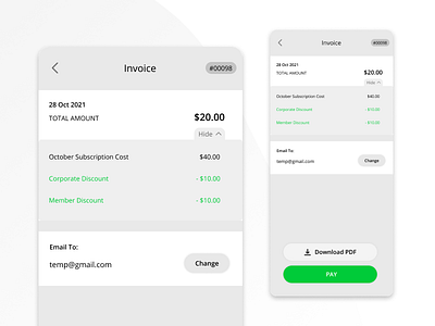 Invoice - Daily UI 046 daily ui daily ui 046 dailyui day 046 design inovoice ui ux web design