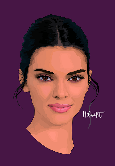 kendall jenner vector drawing by hiboart adobe art artwork design digital digitaldrawing graphic design illustration logo ui