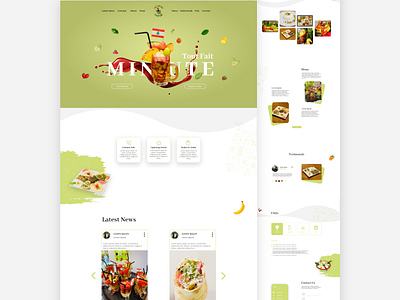 Food Website design ecommerce website food landing page food website food website ui fruit graphic design green illustration juice website landing page landing page ui ui website design website ui