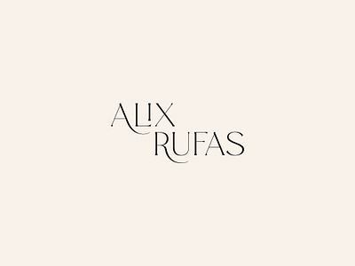 Alix Rufas Logotype branding coaching font high end lettering logo logotype luxurious luxury magic magical personal serif typeface typography vintage wordmark